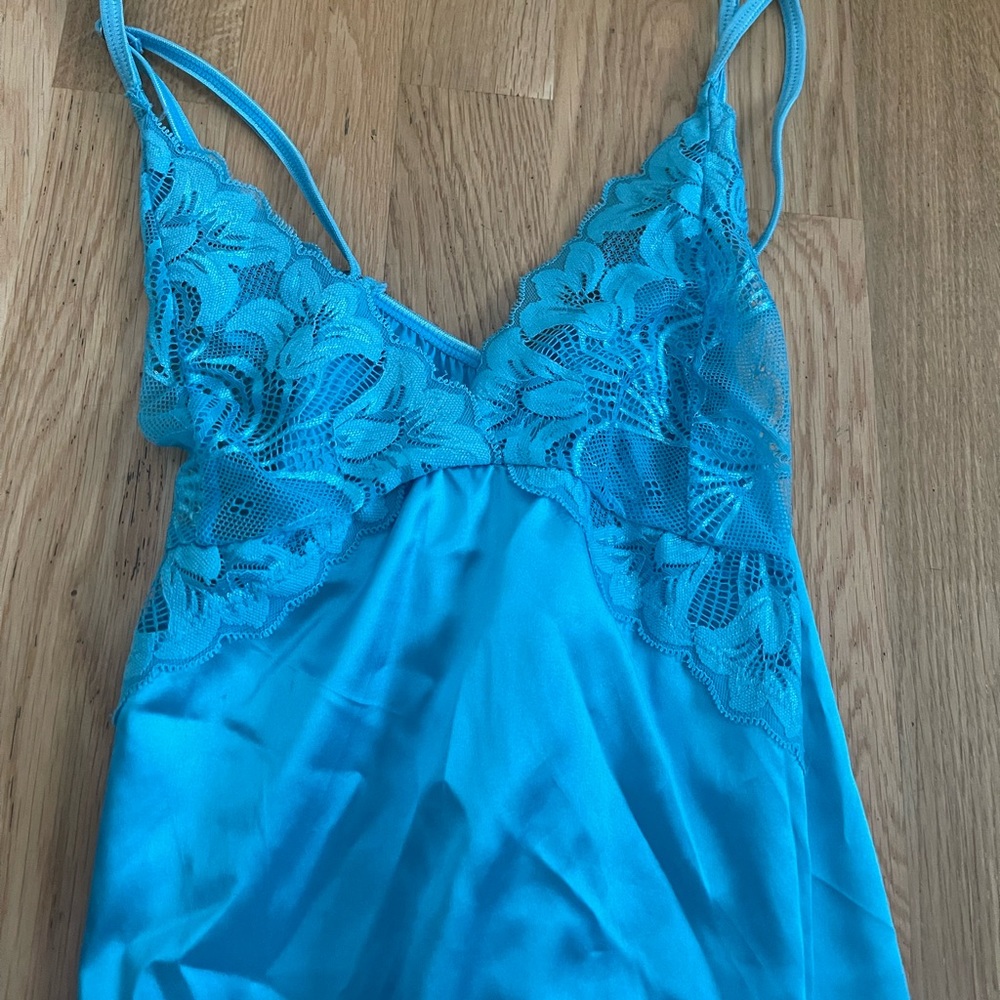 Blue slip dress